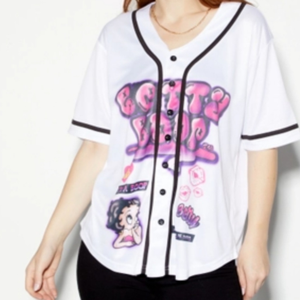 Unisex Betty Boop Classy & Sassy white short Sleeve Jersey